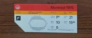 билет Велоспорт 21.07.76 Олимпийские Игры Олимпиада 1976 Монреаль Канада