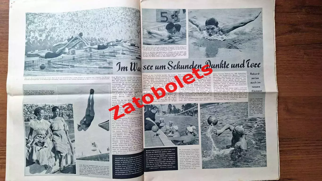 Sport Bild Спецвыпуск 1952 Олимпийские игры Олимпиада Хельсинки ИТОГИ 3