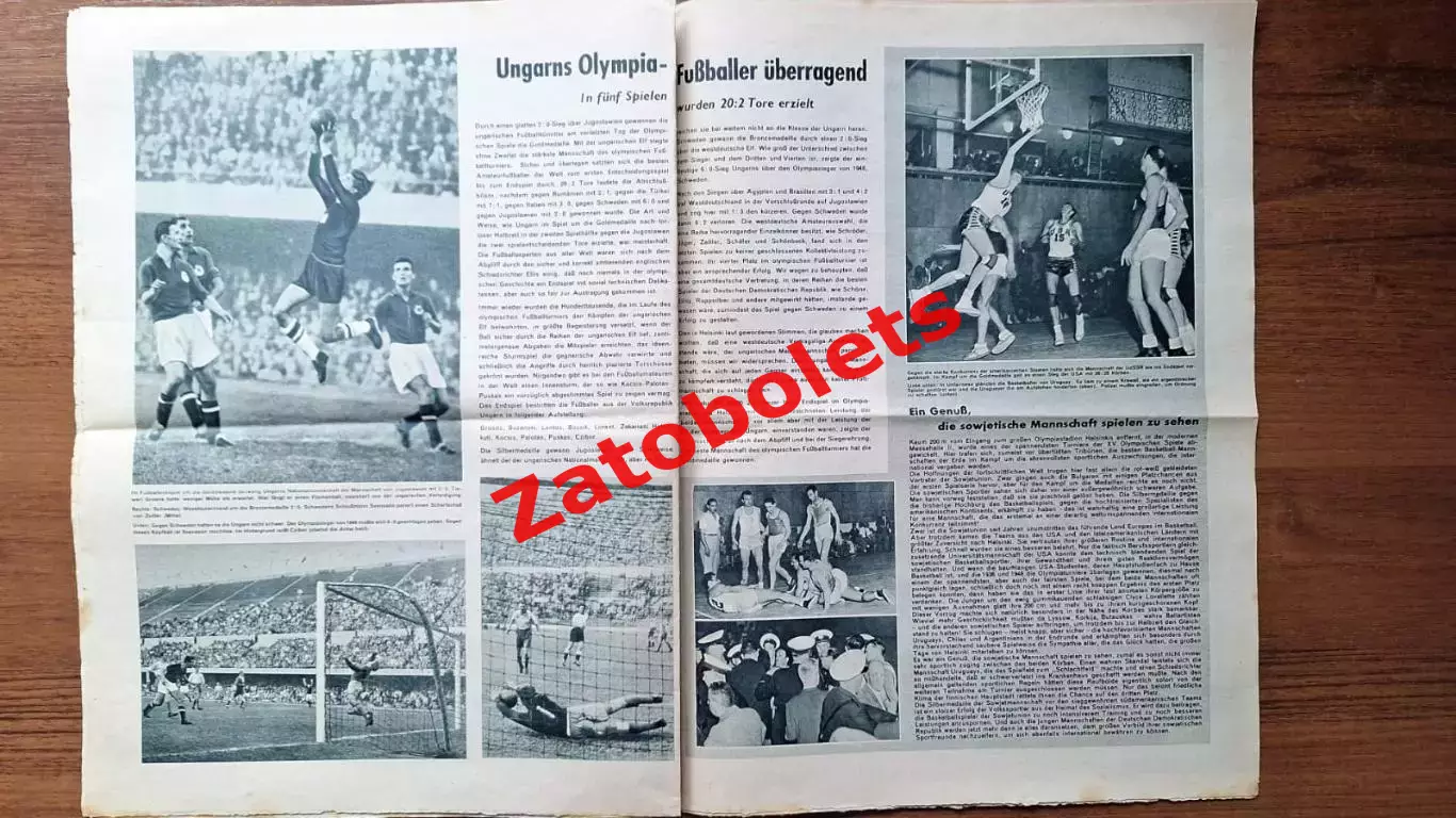 Sport Bild Спецвыпуск 1952 Олимпийские игры Олимпиада Хельсинки ИТОГИ 6
