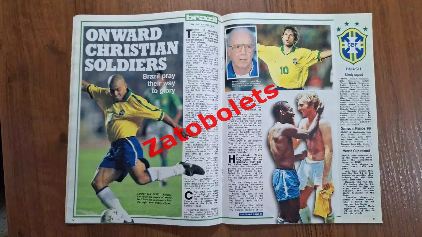 Чемпионат Мира 1998 Спецвыпуск Football Football Три части Гид Превью программа 3