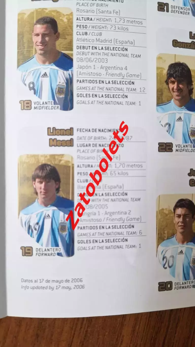 Футбол Чемпионат Мира 2006 Сборная Аргентина Федерация футбола 2