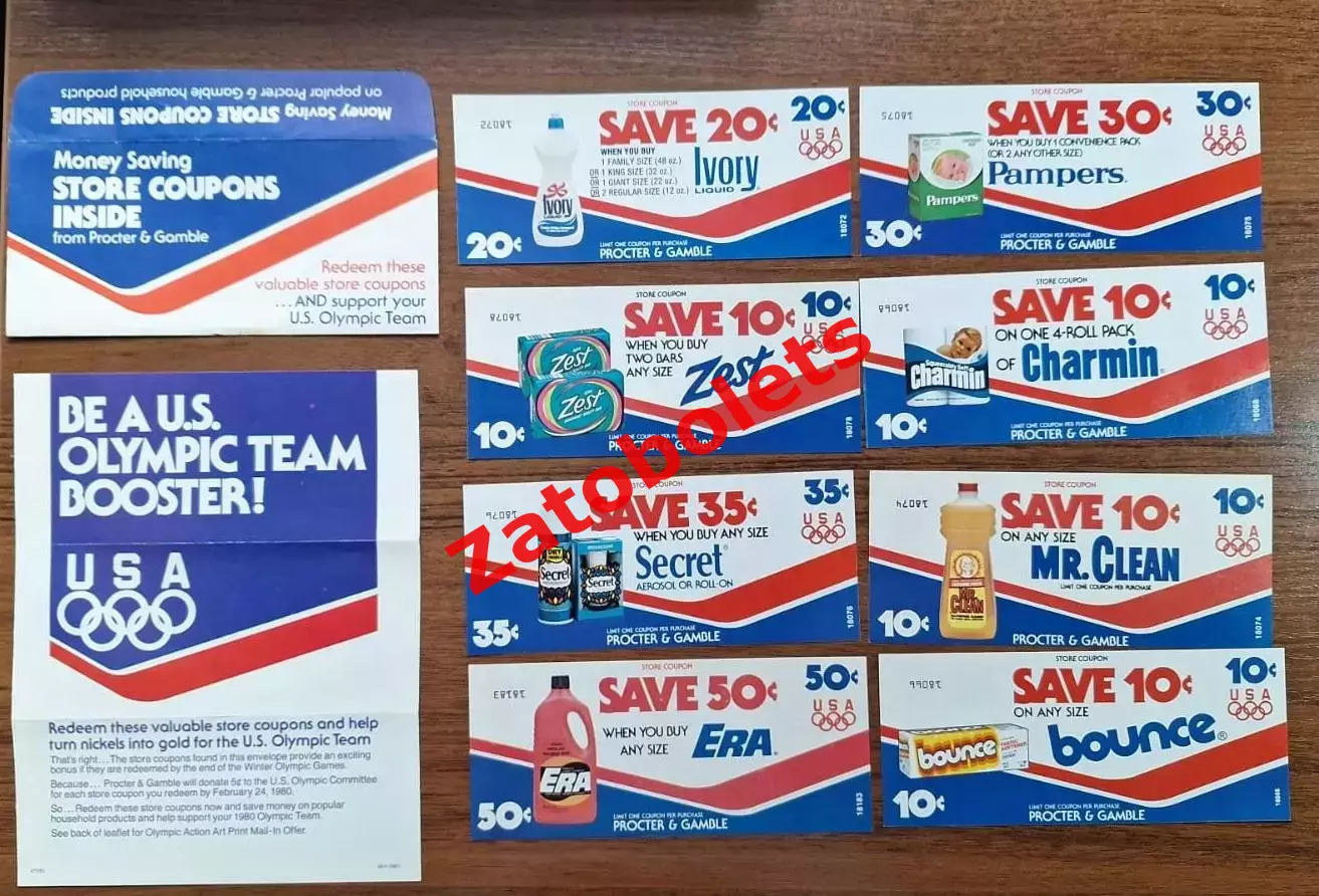 Олимпиада 1980 Олимпийские игры Купоны на скидку от партнеров НОК США