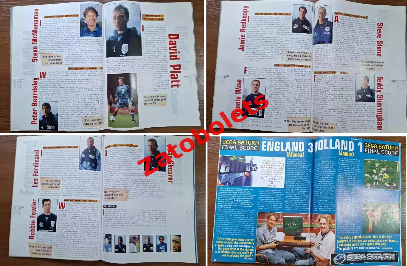 Сборная Англия Официальный журнал Май/июнь 1996 Чемпионат Европы Превью 7