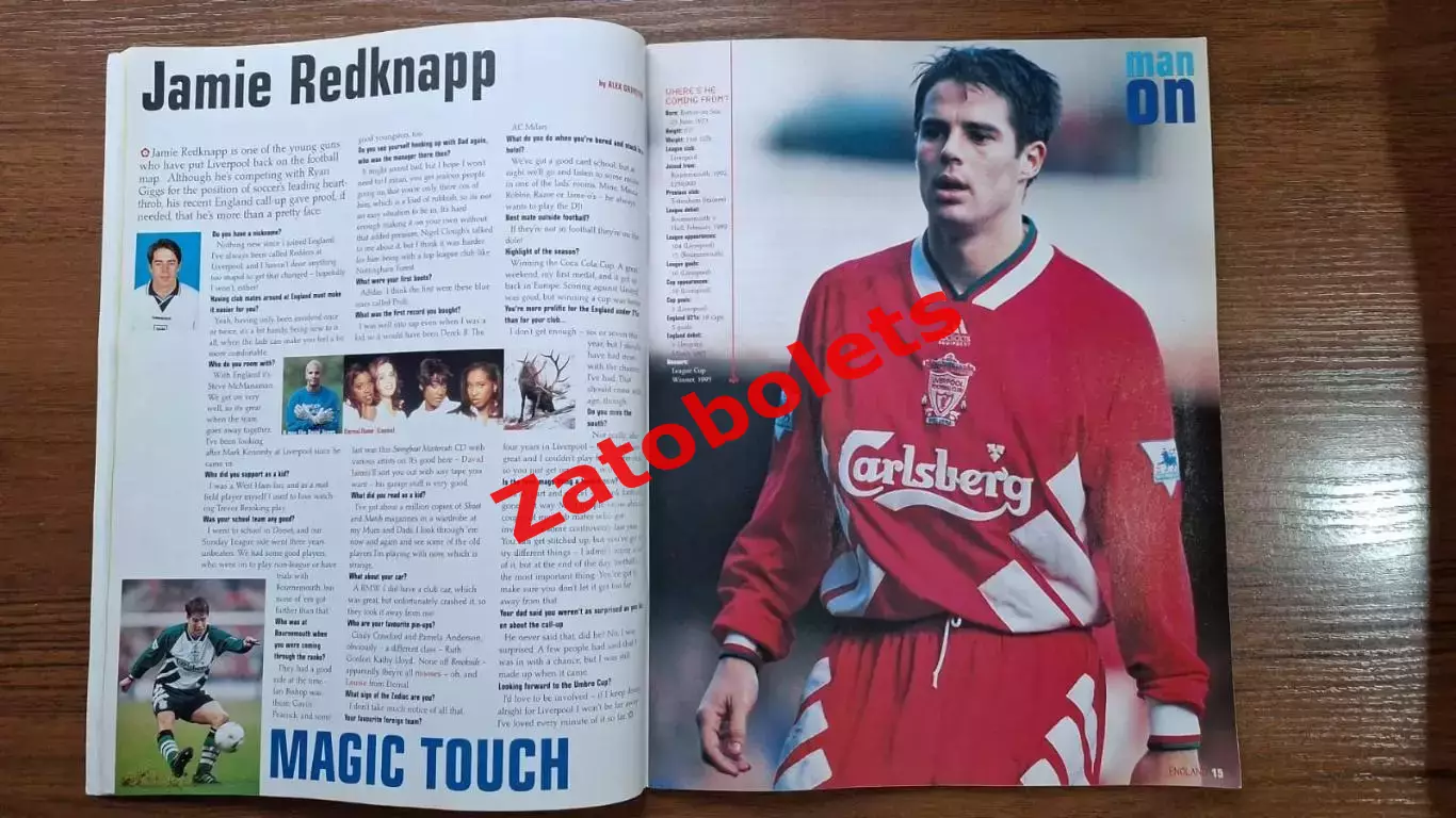 Сборная Англия Официальный журнал Июнь/июль 1995 ЕВРО 1996 Превью + постер 3