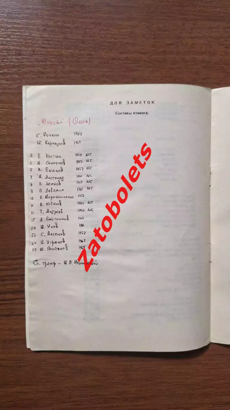 Кубок СССР Алма-Ата 1985 Хабаровск Красноярск Ульяновск Горький Омск Новосибирск 1