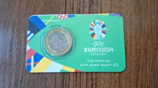 Монета 2 фунта Чемпионат Европы по футболу 2024