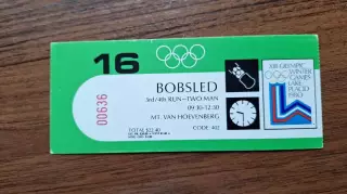 Бобслей двойки 16.02.1980 Олимпийские игры Лейк-Плэсид США Олимпиада