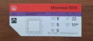 билет Борьба 22.07.76 Олимпийские Игры Олимпиада 1976 Монреаль Канада