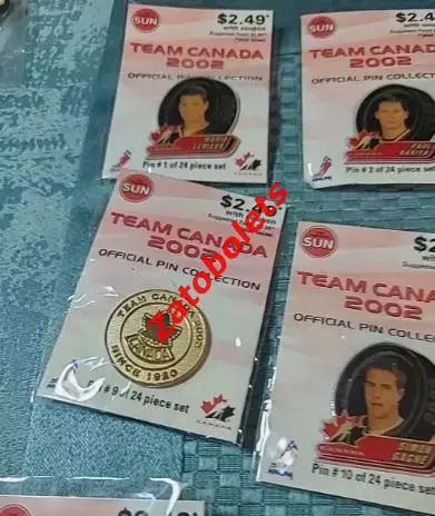 Хоккей сборная Канады 2002 Олимпийские игры Олимпиада Набор знаков 1