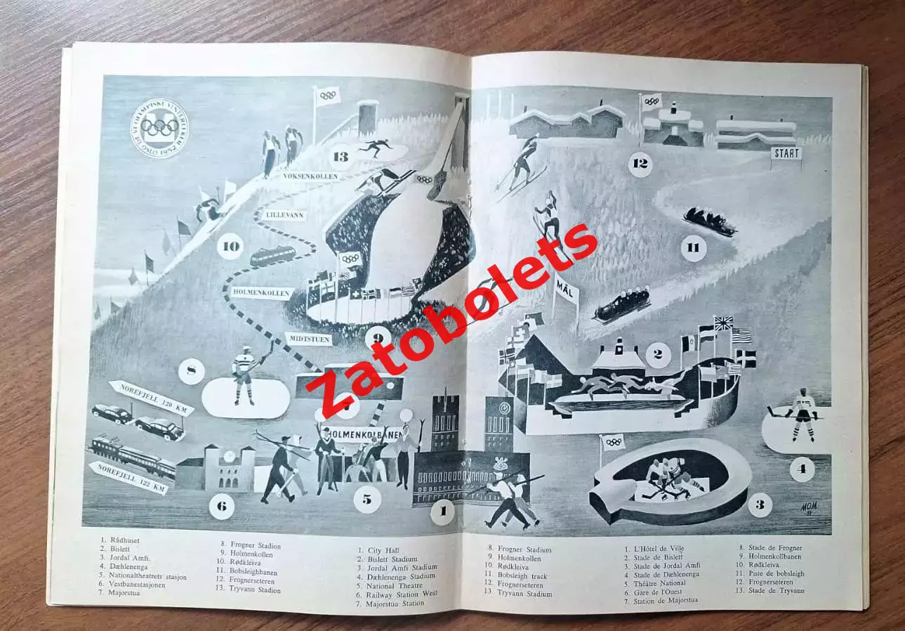 Программа Олимпийские игры 1952 Олимпиада Осло Норвегия 5