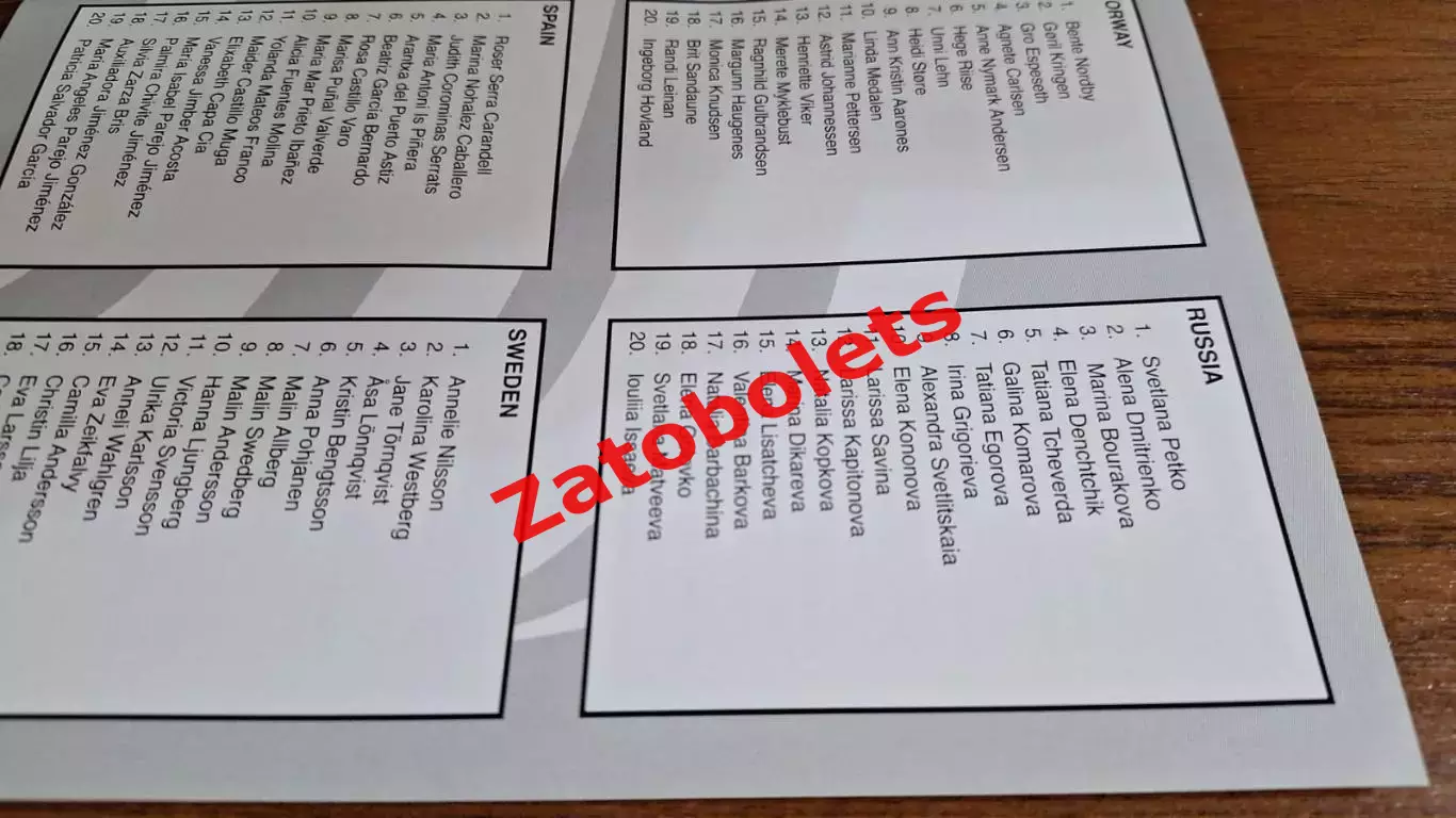 Чемпионат Европы среди женщин Швеция / Норвегия 1997 Сборная Россия 1