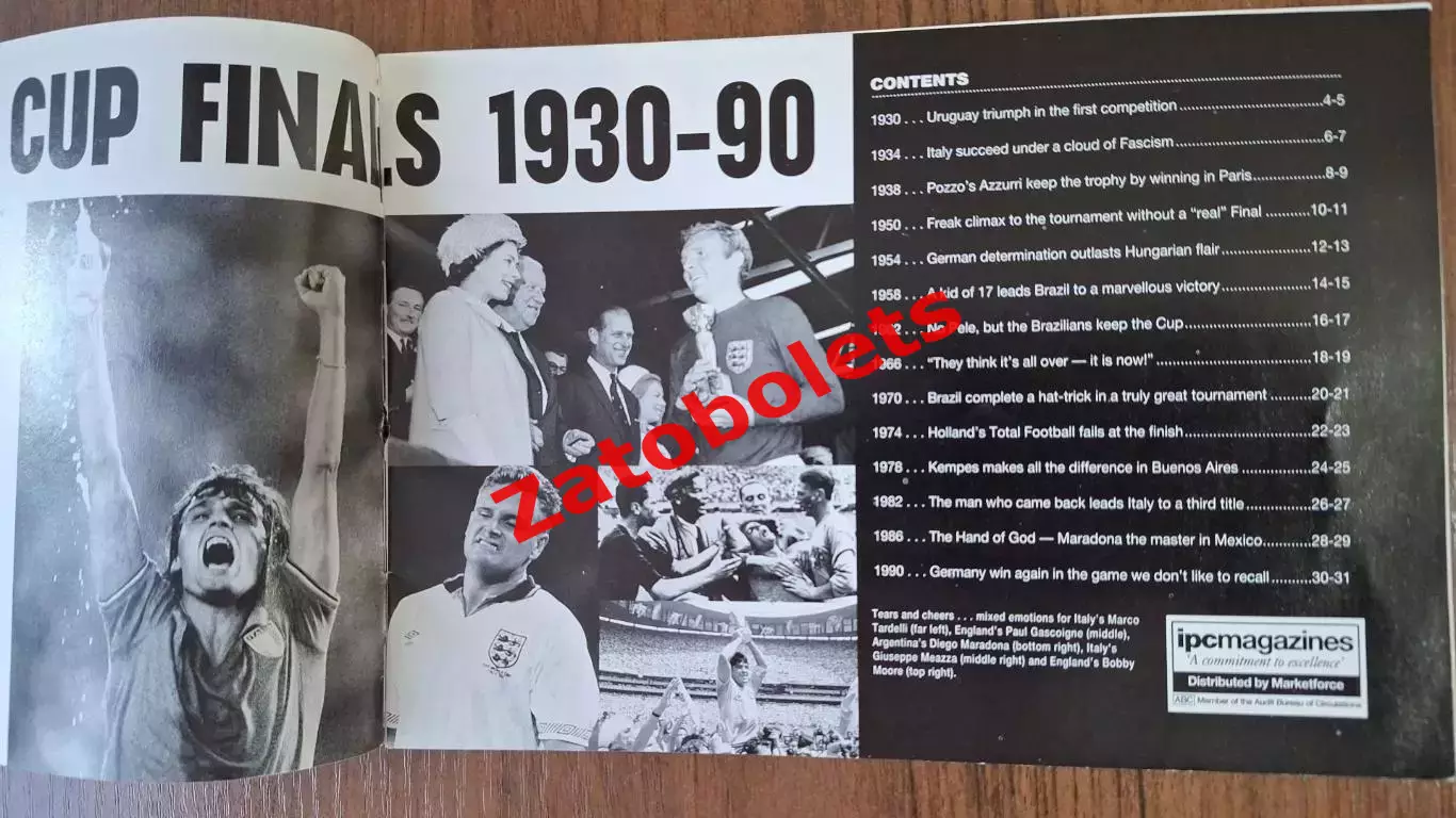 World Soccer Футбол Чемпионат Мира 1930-1990 Финалы 1