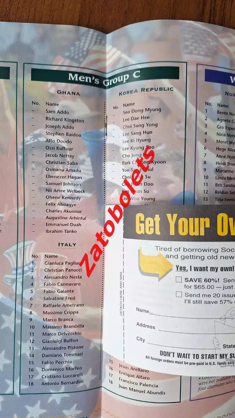 Футбол Олимпийские Игры Олимпиада 1996 Атланта США Вашингтон 2