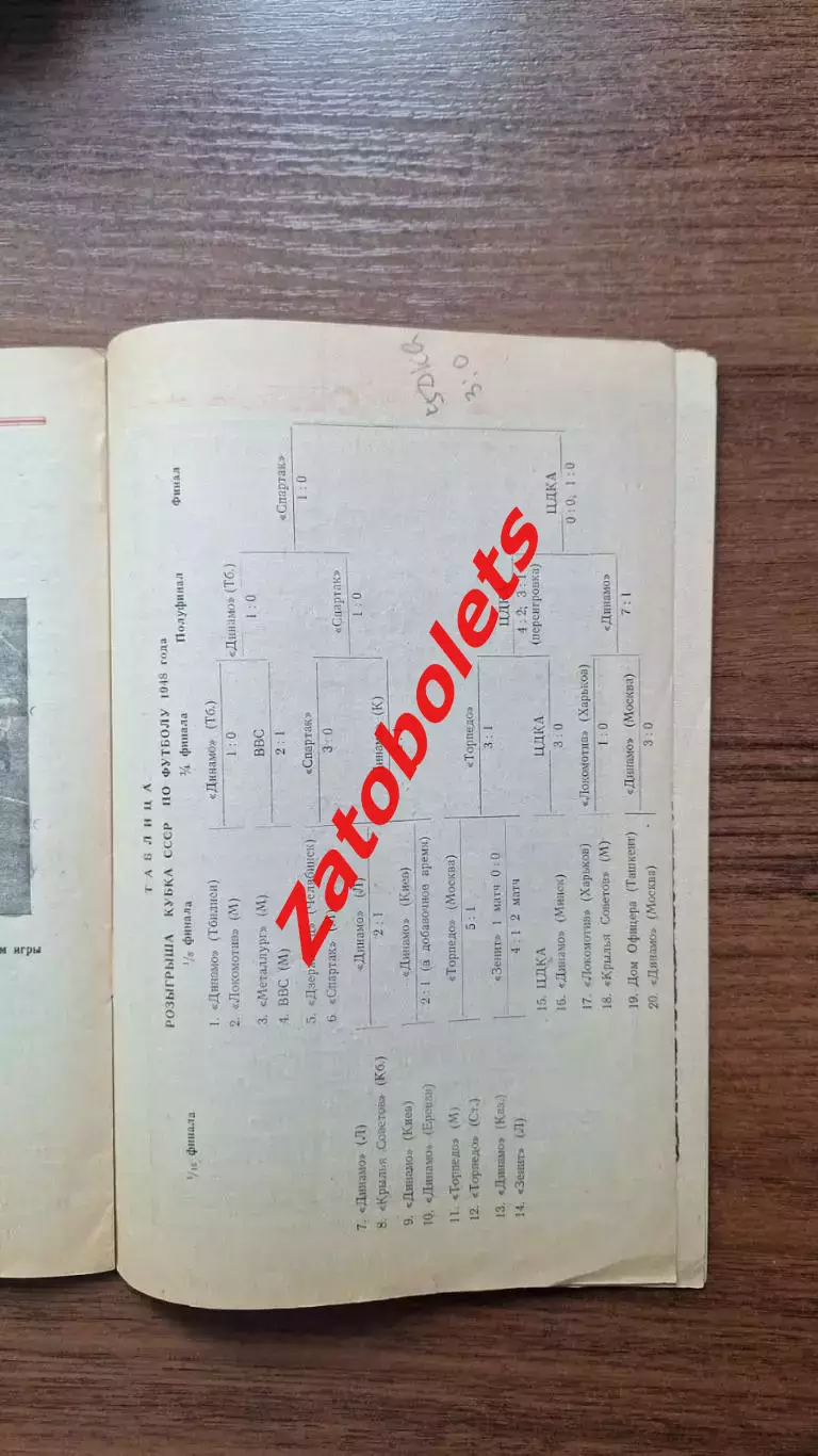 Спартак Москва - ЦДКА 24.10.1948 Кубок СССР Финал 2