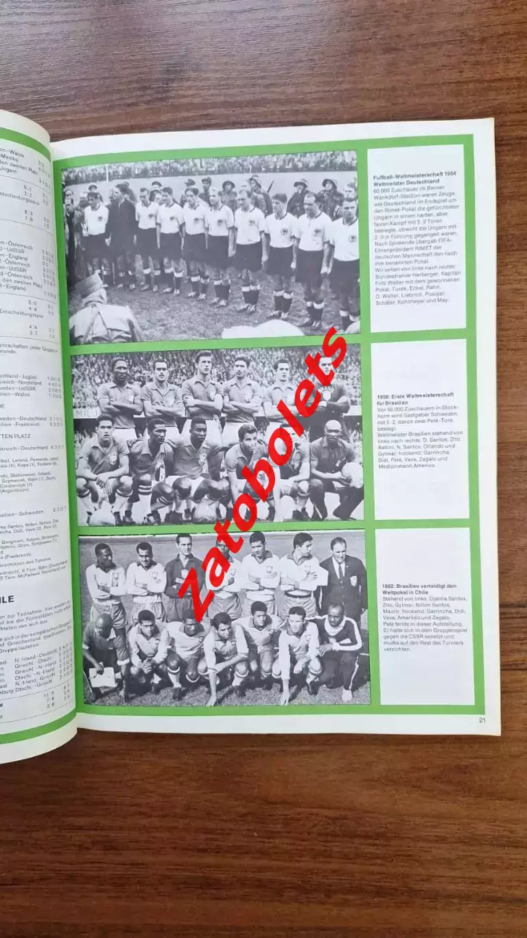 Альбом Чемпионат Мира 1974 с наклейками игроков BERGMANN Fussball WM 1974 1