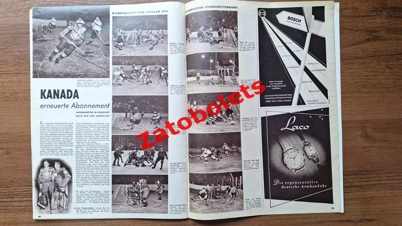 Олимпийские Игры Олимпиада 1952 Осло ИТОГИ (хоккей) 4