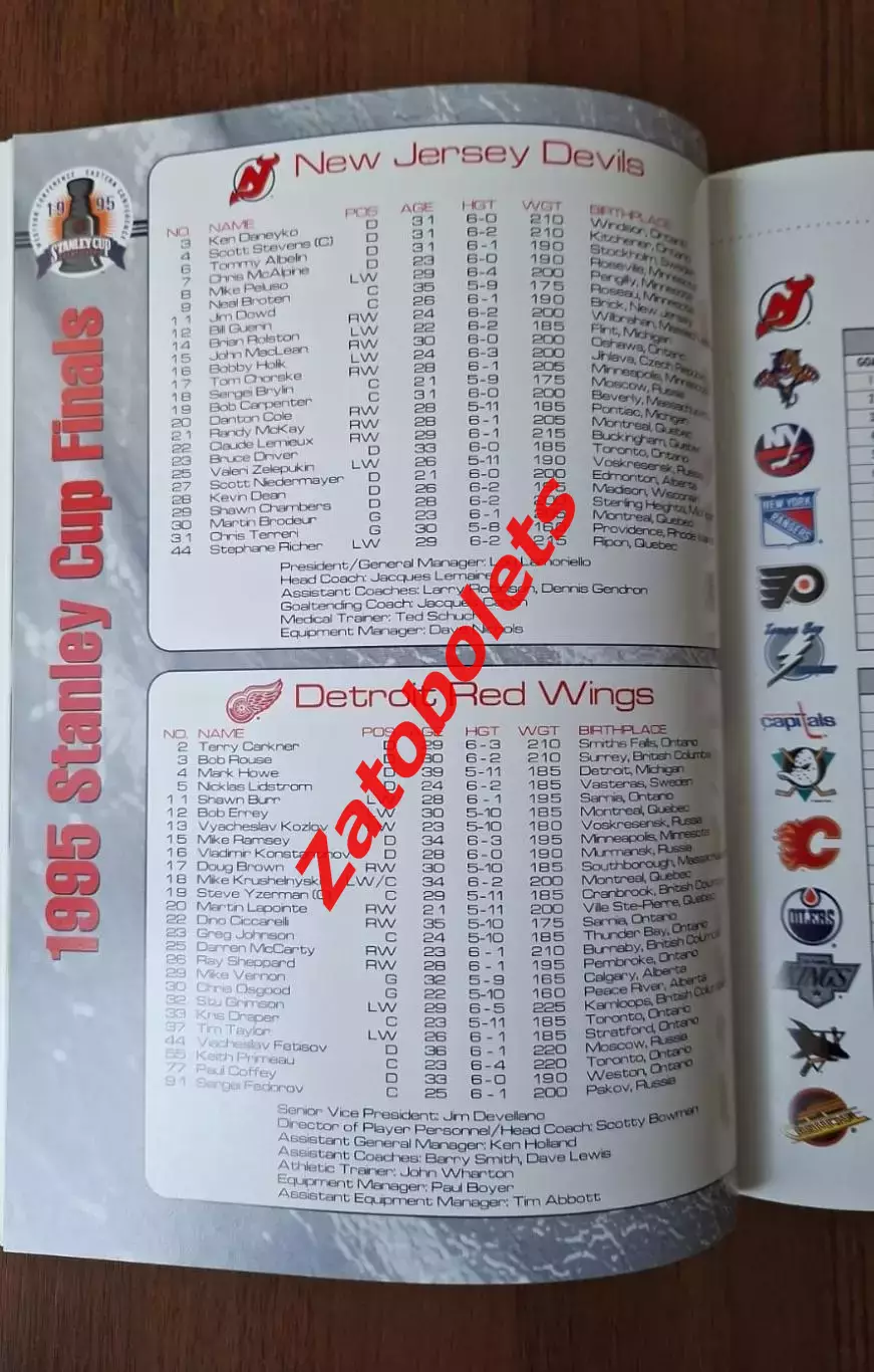 Нью-Джерси Дэвилз - Детройт Ред Уингз 1995 Кубок Стэнли Финал НХЛ 1