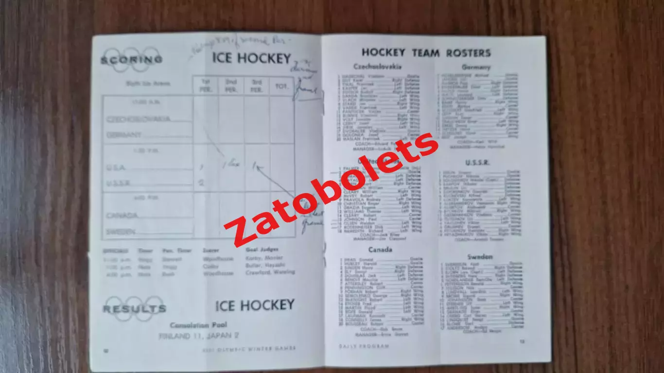 Хоккей США - сборная СССР 27.02.1960 Олимпийские игры Олимпиада Скво-Вэлли 1