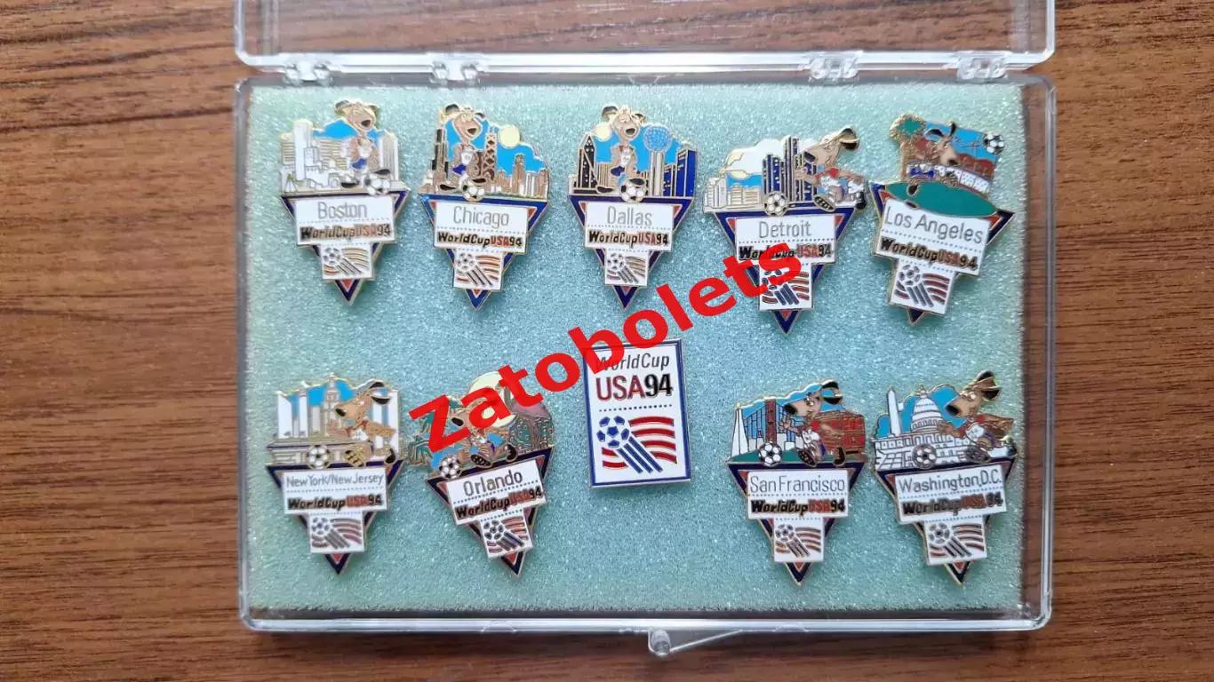 Футбол Чемпионат Мира 1994 США Набор знаков - города 1