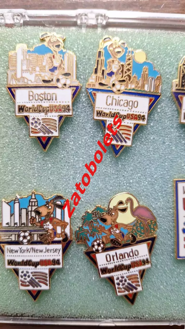 Футбол Чемпионат Мира 1994 США Набор знаков - города 2
