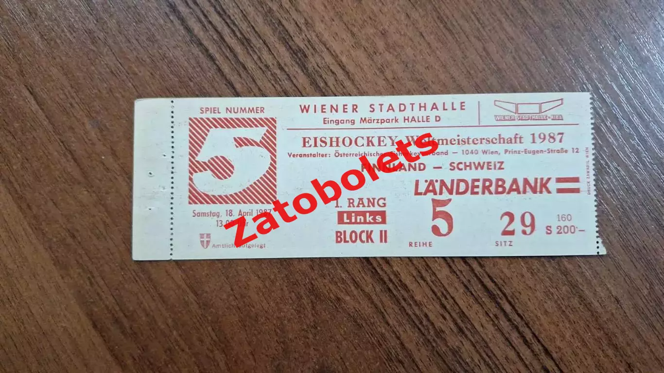 Финляндия - Швейцария 18.04.1987 Чемпионат Мира Австрия Вена