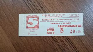 Финляндия - Швейцария 18.04.1987 Чемпионат Мира Австрия Вена