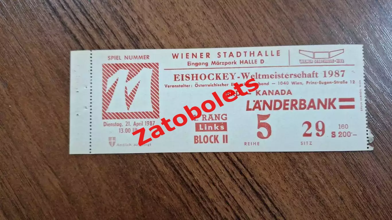 ФРГ - Канада 21.04.1987 Чемпионат Мира Австрия Вена