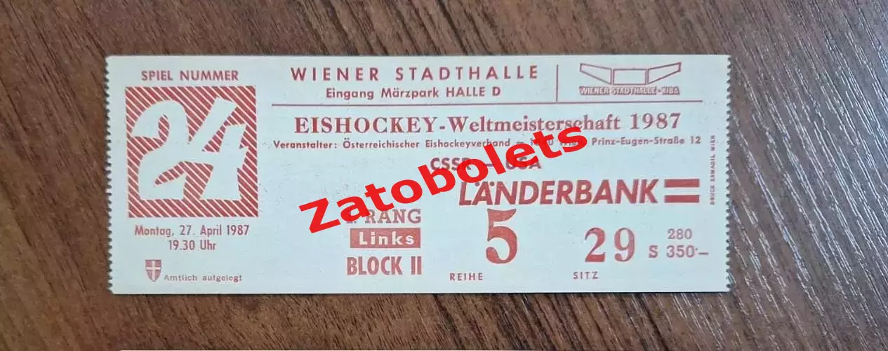 ЧССР - США 27.04.1987 Чемпионат Мира Австрия Вена