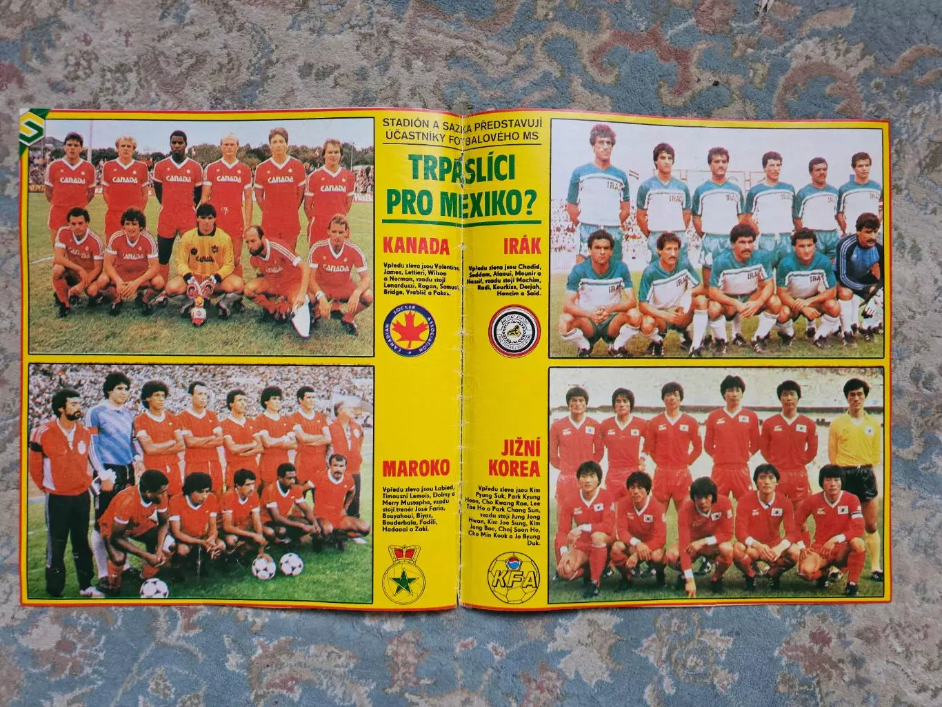 Сборные Ирак Марокко Юж. Корея Канада