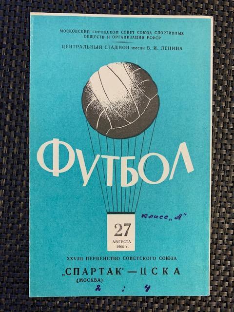 Спартак Москва - ЦСКА 27.08.1966