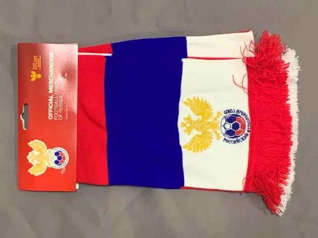 Шарф Сборная России зебра с вышивкой