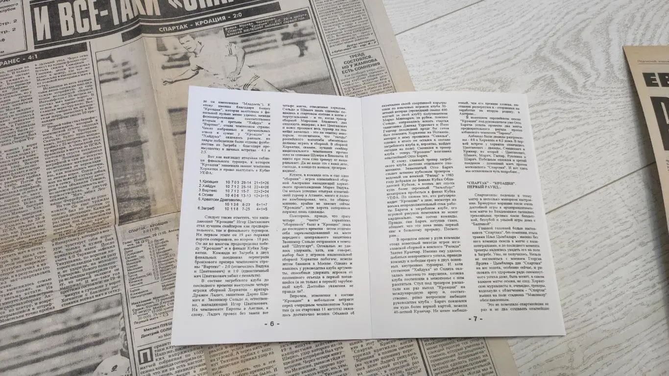 Спартак Москва - Кроация Хорватия 20.08.1996 - КБ Спартак (А.Фикс) 2