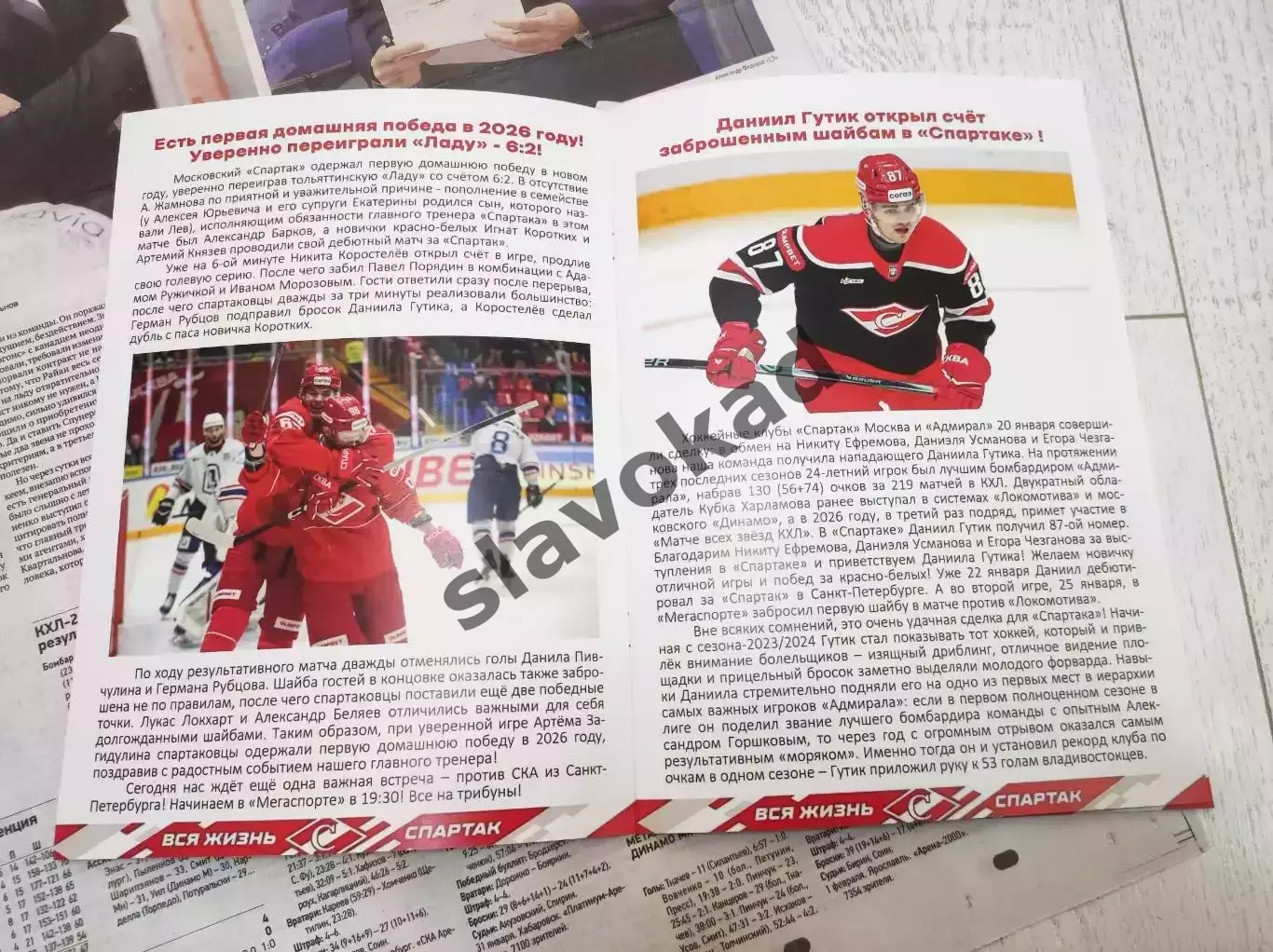 Спартак Москва - СКА Санкт-Петербург 30.01.2026 - официальная программа № 24 1