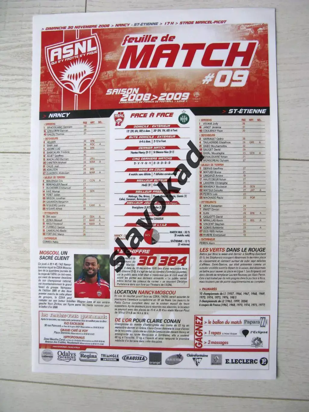 Нанси Франция - ЦСКА Москва 04.12.2008 - Кубок УЕФА - КОПИЯ