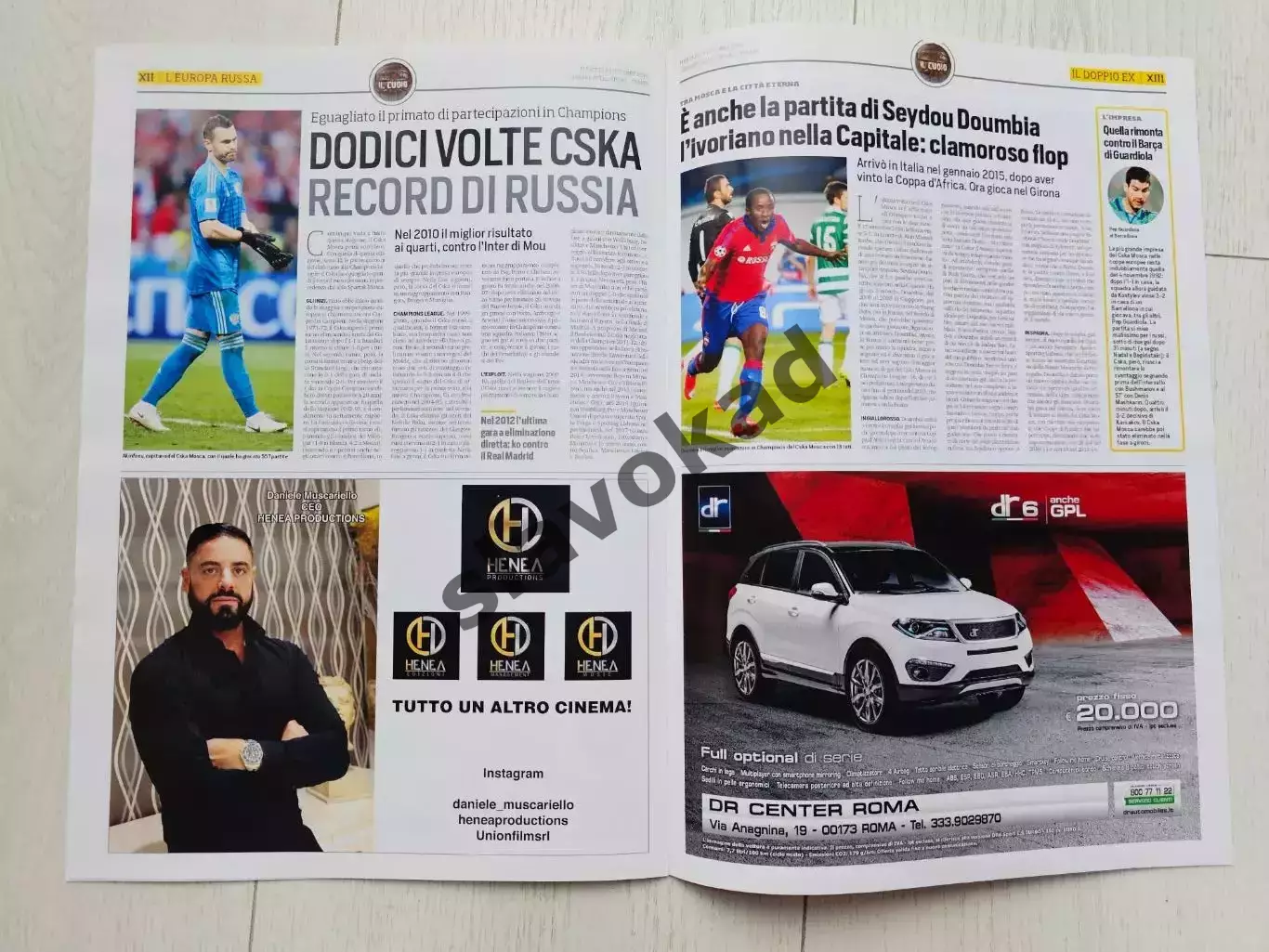 Рома Италия - ЦСКА Москва 23.10.2018 - второй вид (издание CORRIERE DELLO SPORT) 4