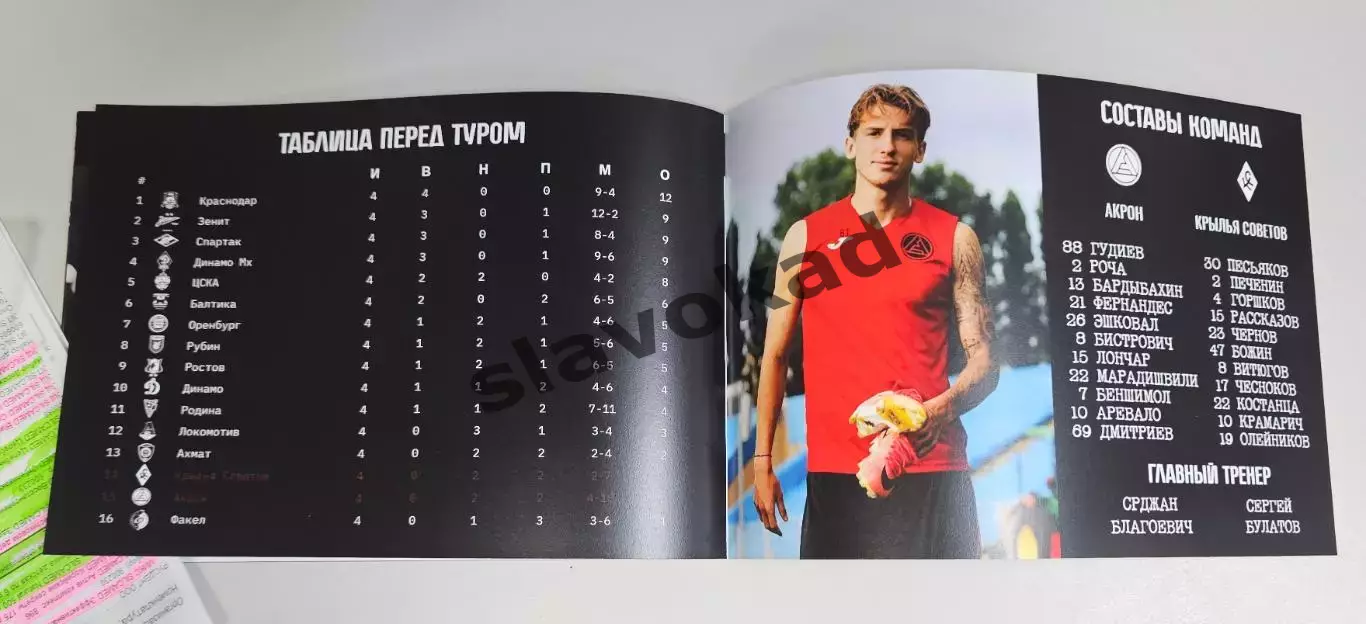 Акрон Тольятти - Крылья Советов Самара 23.08.2026 РПЛ - официальная программка 5