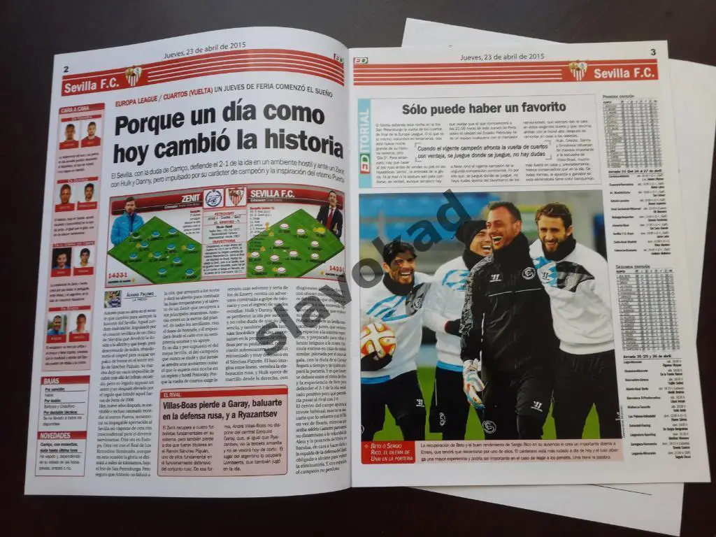 Зенит - Севилья Испания 23.04.2015 - ESTADIO DEPORTIV на игру в Санкт-Петербурге 1