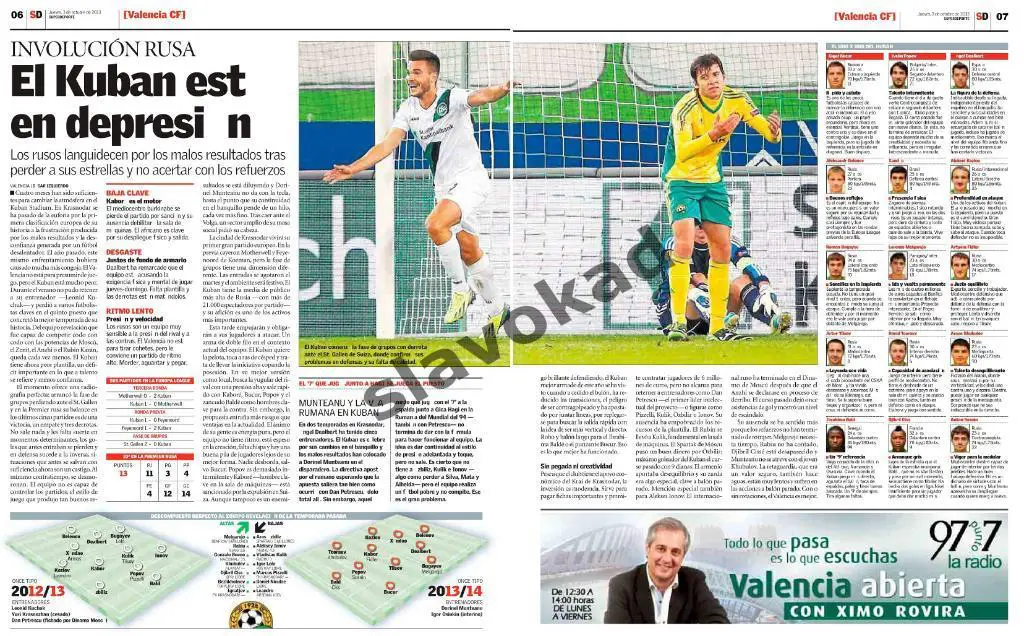 Кубань Краснодар - Валенсия Испания 03.10.2013 - спец вып SUPER DEPORTE (идеал) 3