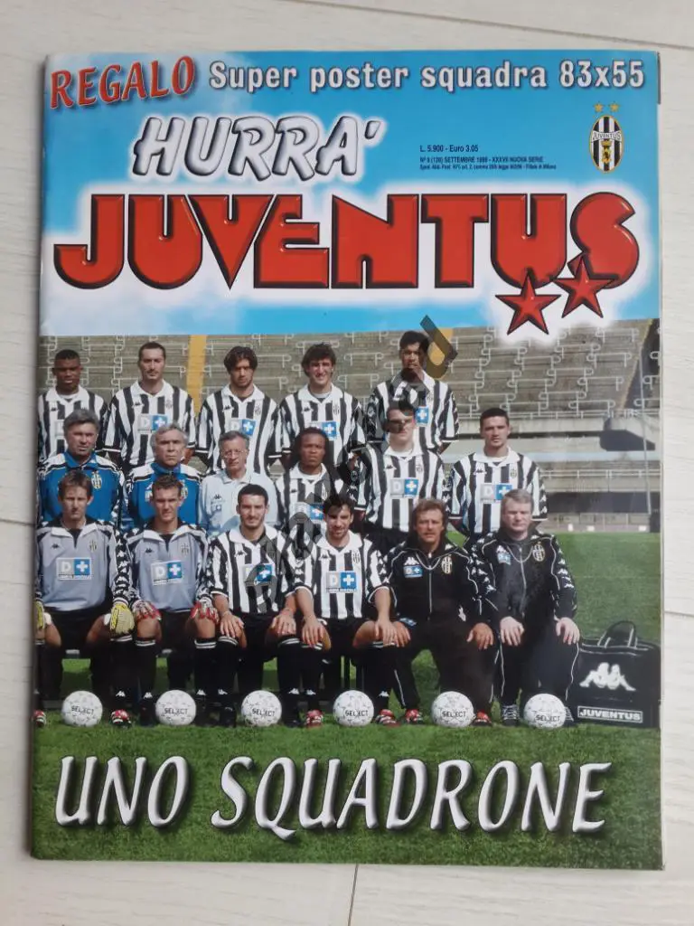 Ювентус Италия - Омония Кипр 1999 - Кубок УЕФА журнал HURRA JUVENTUS