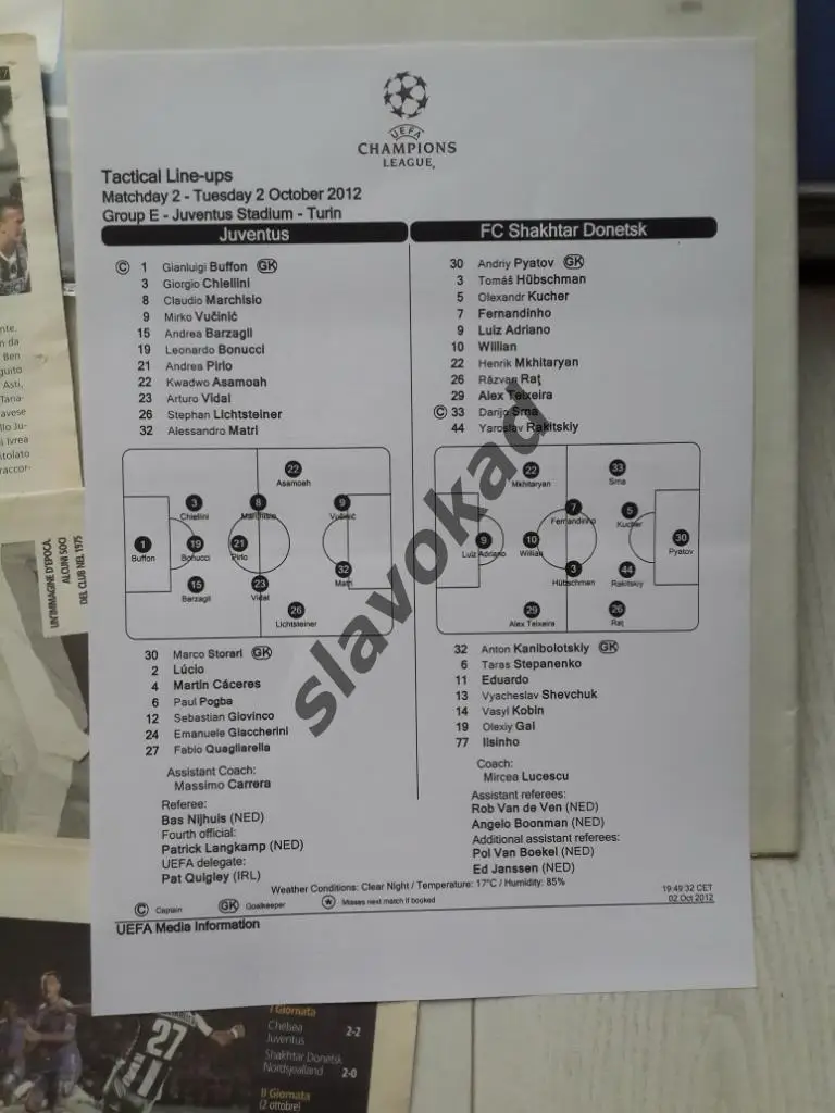 Журнал HURRA JUVENTUS октябрь 2012 - Ювентус Италия Шахтер Донецк 2