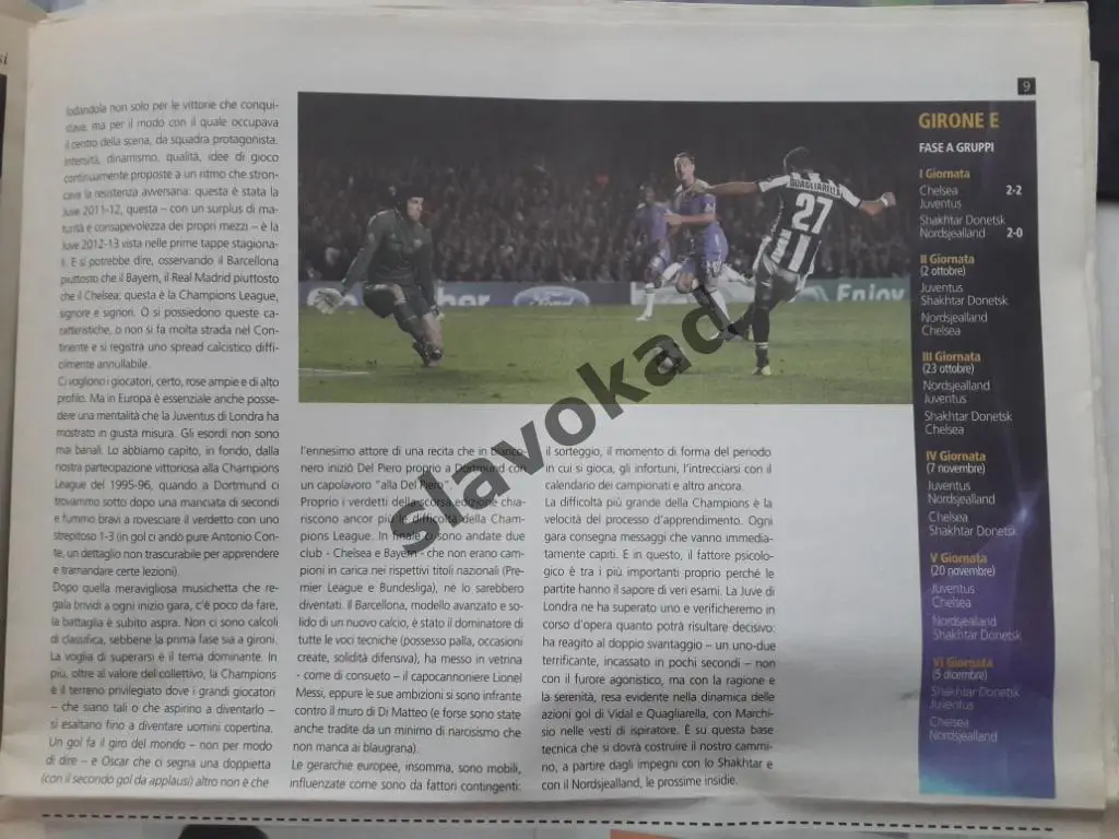 Журнал HURRA JUVENTUS октябрь 2012 - Ювентус Италия Шахтер Донецк 4