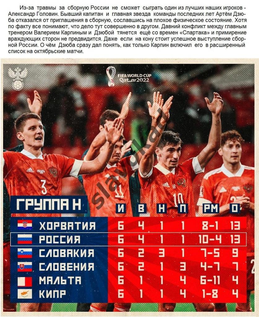 Россия - Словакия 08.10.2021 - отборочный матч ЧМ-2022 в Катаре 4