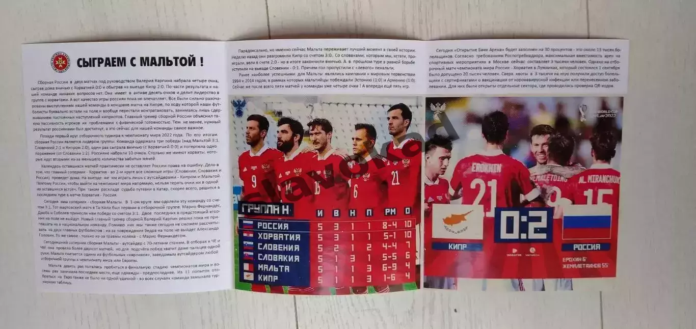 Россия - Мальта 07.09.2021 - отборочный матч ЧМ-2022 в Катаре - выпуск № 15 1