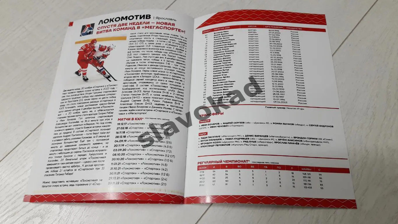 Спартак - Локомотив Ярославль 06.12.2022 - КХЛ № 11 3