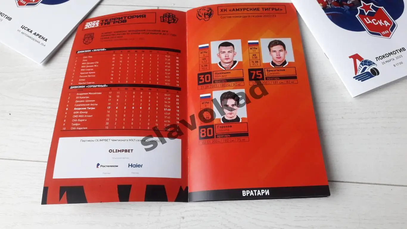 МХК Амурские тигры Хабаровск - МХК Спартак Москва 01.11.2022 1