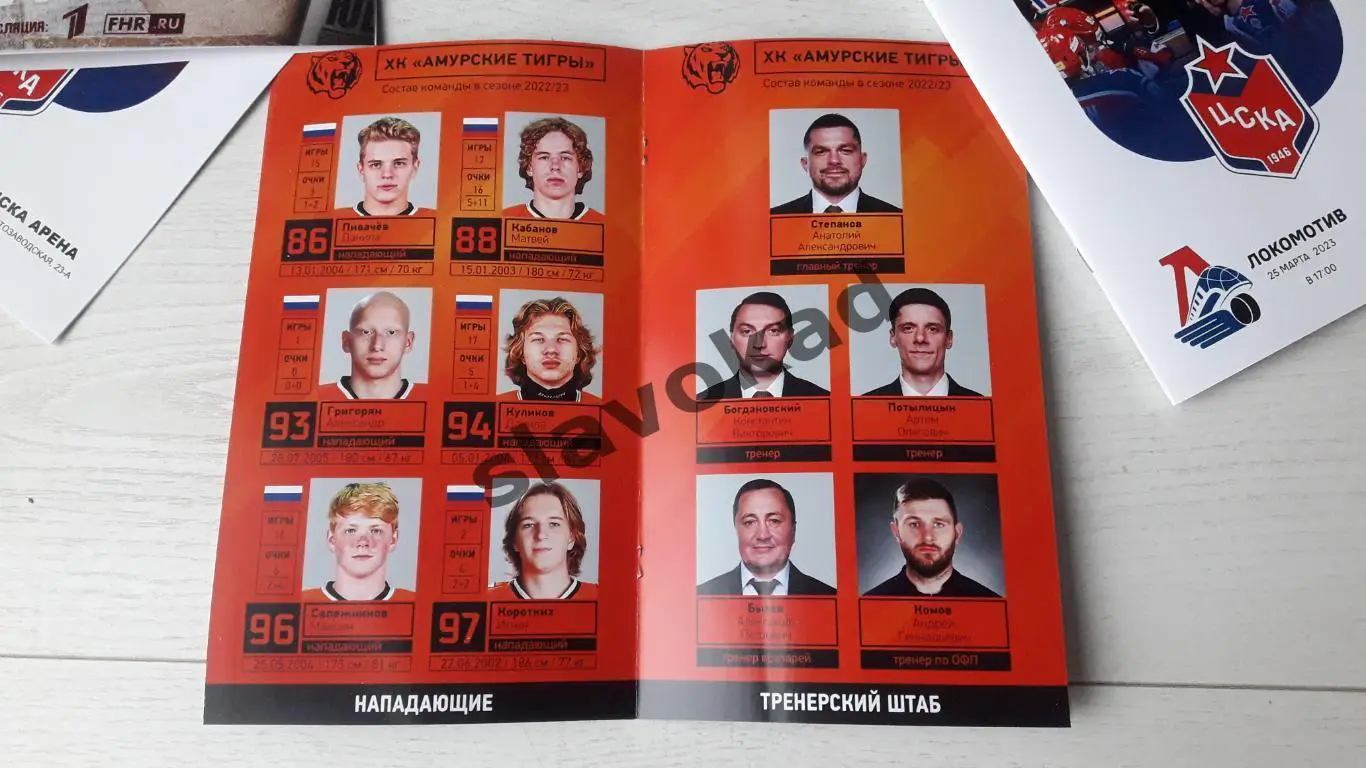 МХК Амурские тигры Хабаровск - МХК Спартак Москва 01.11.2022 3