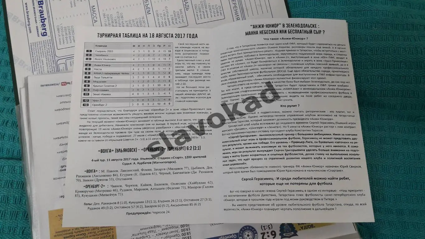 Оренбург 2 - Анжи Юниор Зеленодольск 18.08.2017 -авторская программа № 3 1