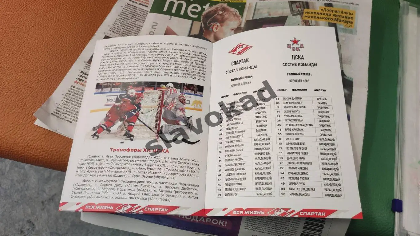 Спартак Москва - ЦСКА Москва 27.01.2025 - официальная программа № 23 3