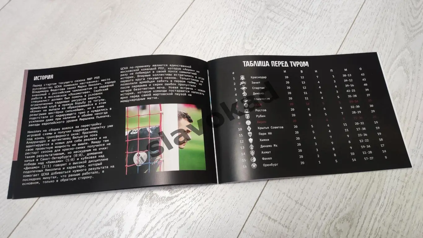 Акрон Тольятти - ЦСКА Москва 16.03.2025 РПЛ - официальная программка 2