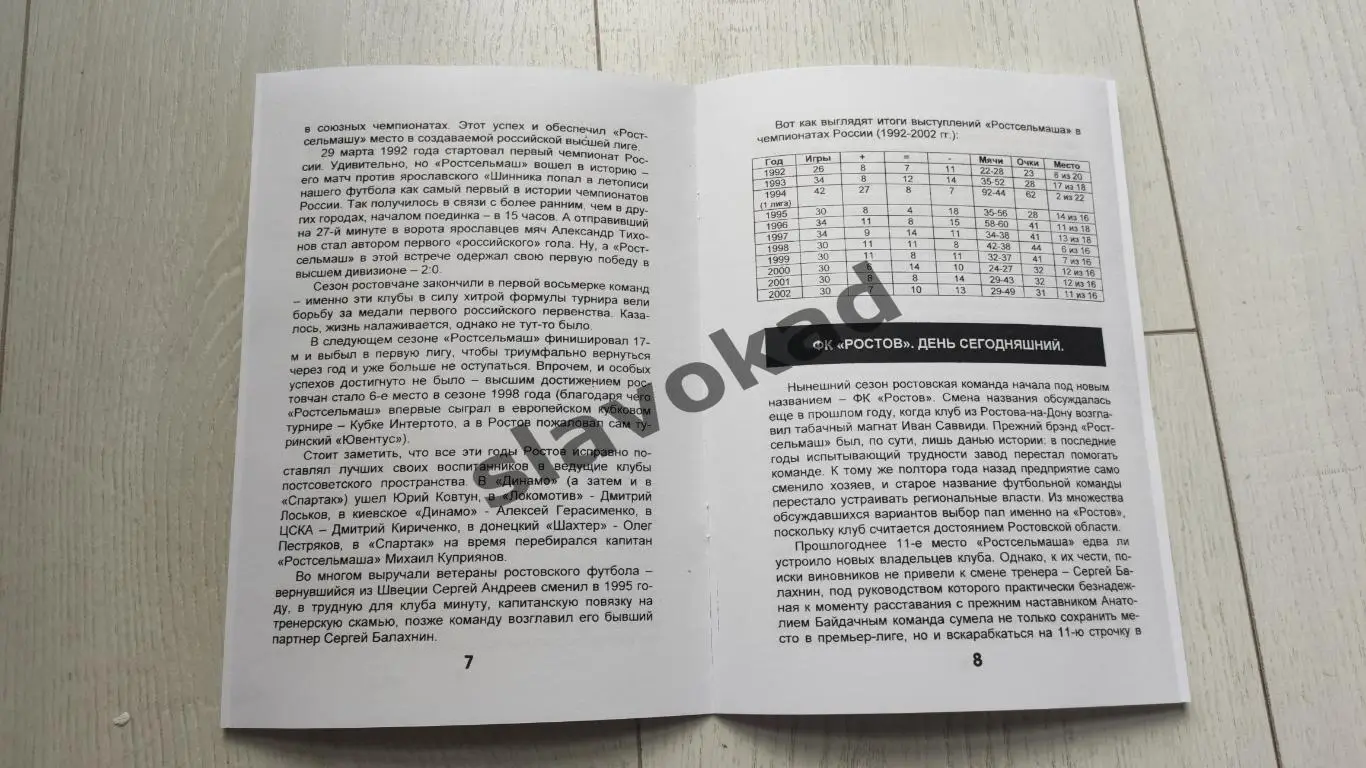 Спартак Москва - ФК Ростов 15.06.2003 Кубок России финал (КБ Спартак) - копия 2